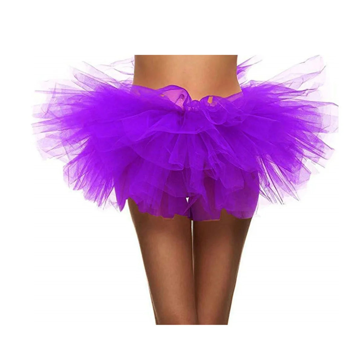 Women's 5-Layer Tulle Tutu Skirt – Fluffy 1980s Halloween Costume