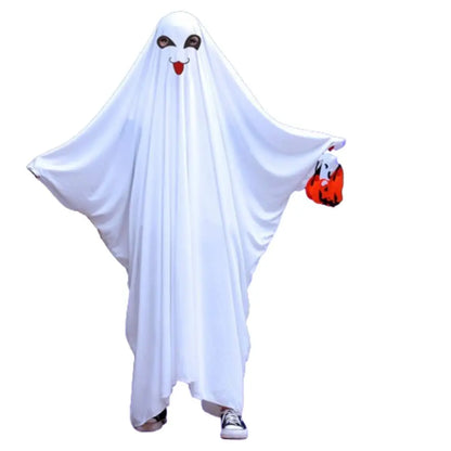 Hooded Halloween Cloak Cape Funny Cosplay Fright Clothes Ghost Poncho Robe Smile Face Black Eye Ghost Cosplay - product image 9