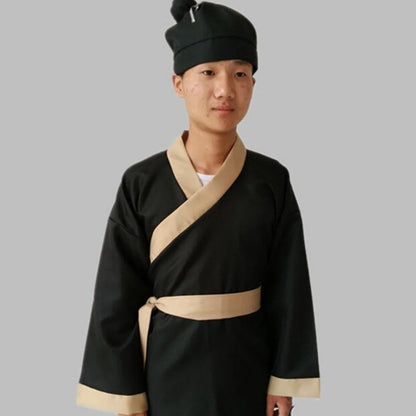 Men's Ancient Chinese Servant Farmer Hanfu Adultchinese Costume - alternate view 8