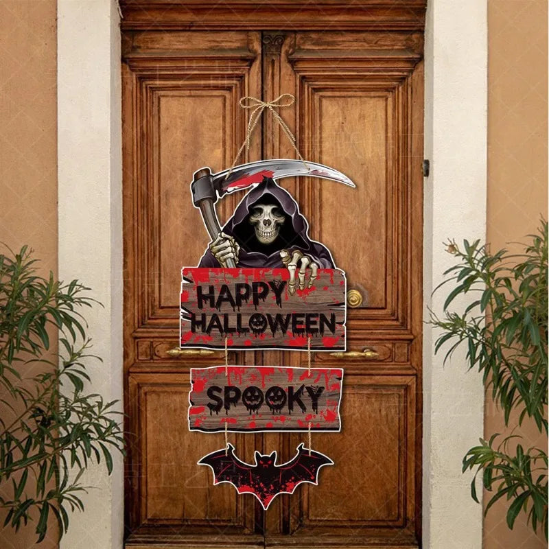 Halloween Party Door Decorations Horror Pumpkin Ghost Bat Hanging - product image 2