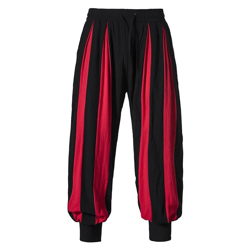 Halloween Costume Renaissance Medieval Men Pirate Circus Clown Costume Knight Trousers - C / L
