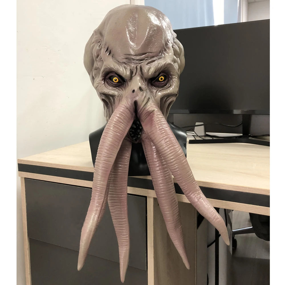 Game Baldur Gate 3 Lllithid Mind Flayer Squiddy Mask Cosplay Octopuses Monster Latex Helmet Gift