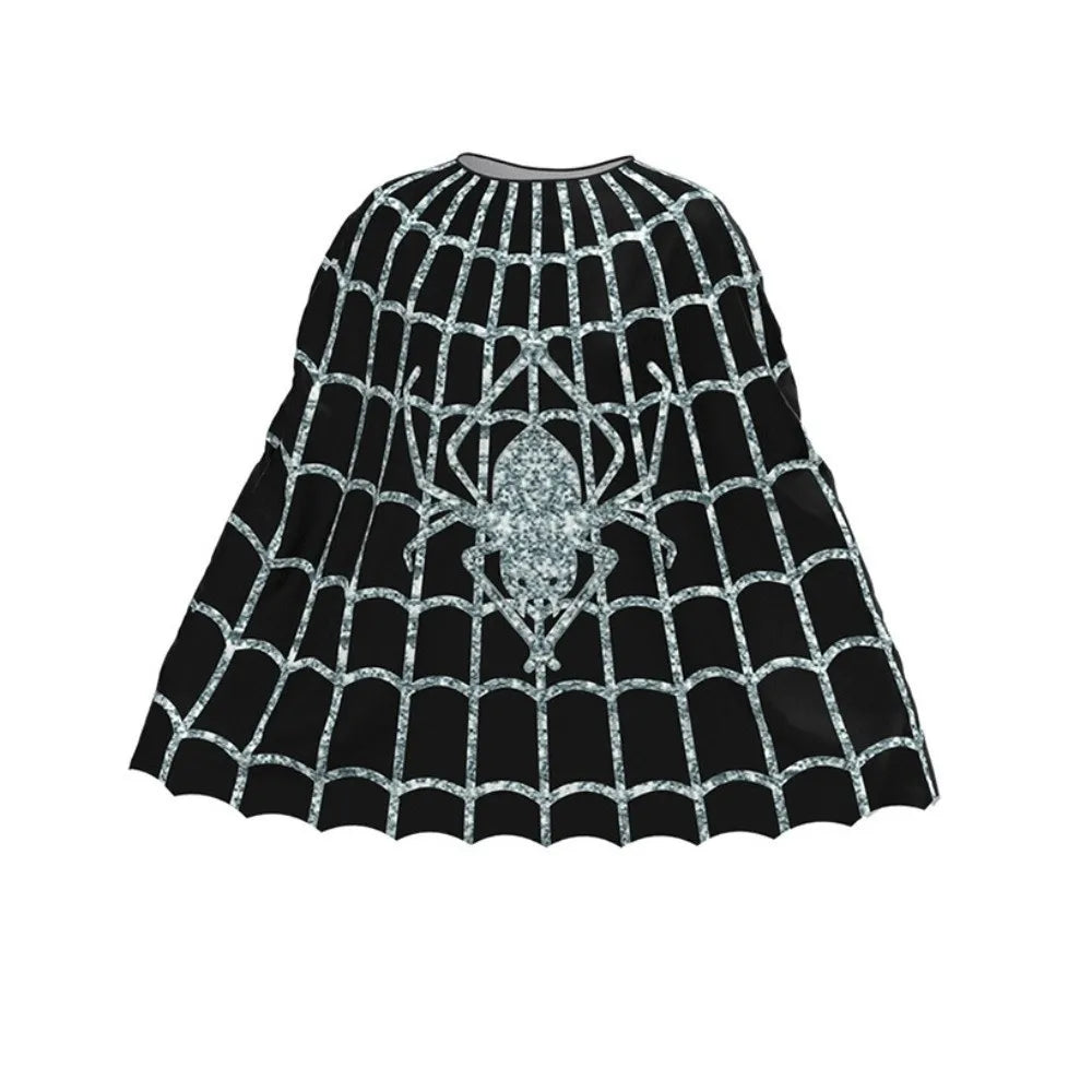 Halloween Spiderweb Ghost Cloak – Hooded Costume Cape