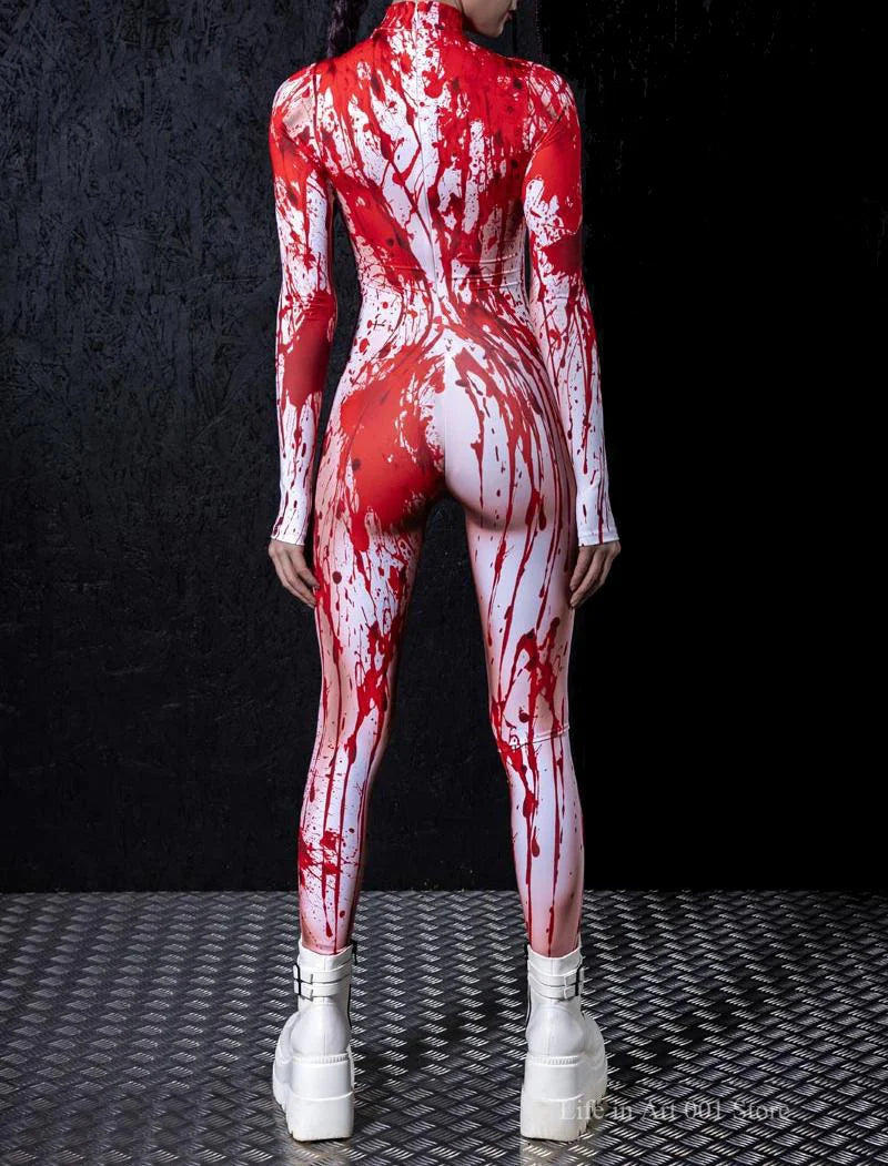Cyberpunk Costume for Women | Sci-Fi Printed Bodysuit