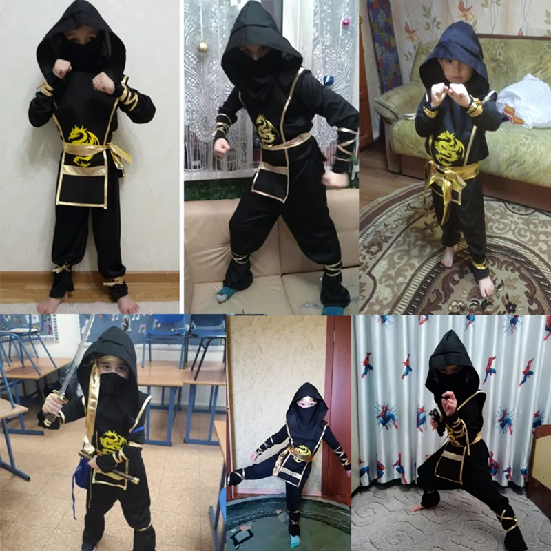 Boys Ninja Deluxe Costume for Kids with Weapon Accessories Kids Kung Fu Outfit Ideas