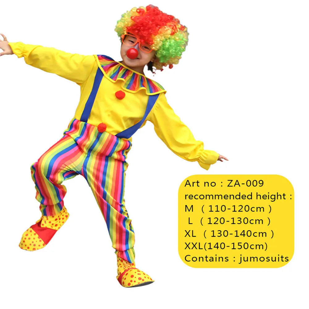 Circus Clown Costumes Kids Costumes Jumpsuits Hats - ZA-011 / XL