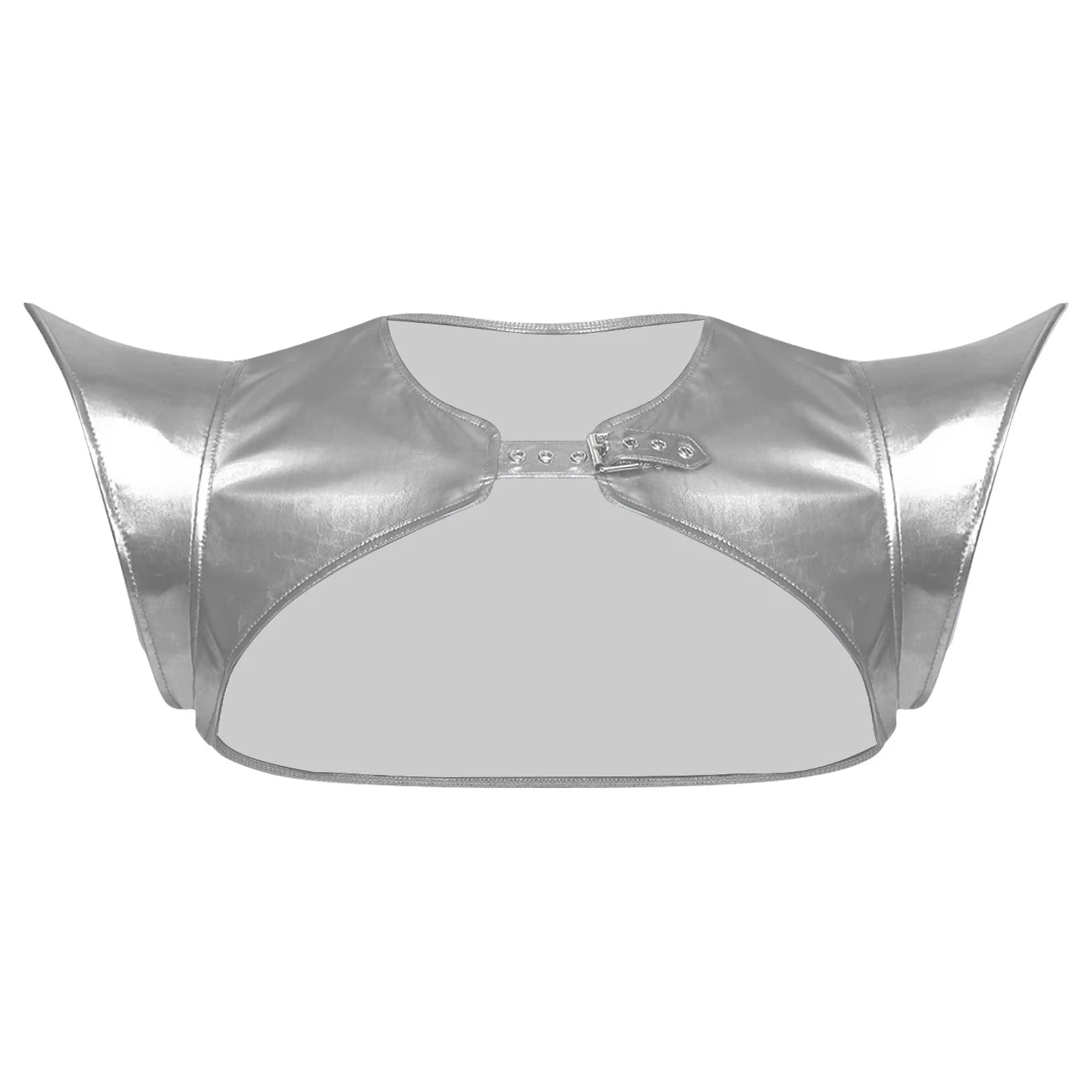 Men's Holographic Glossy Shoulder Armor Tops Fly Sleeve Jacket Tailcoat Costume - alternate view 13