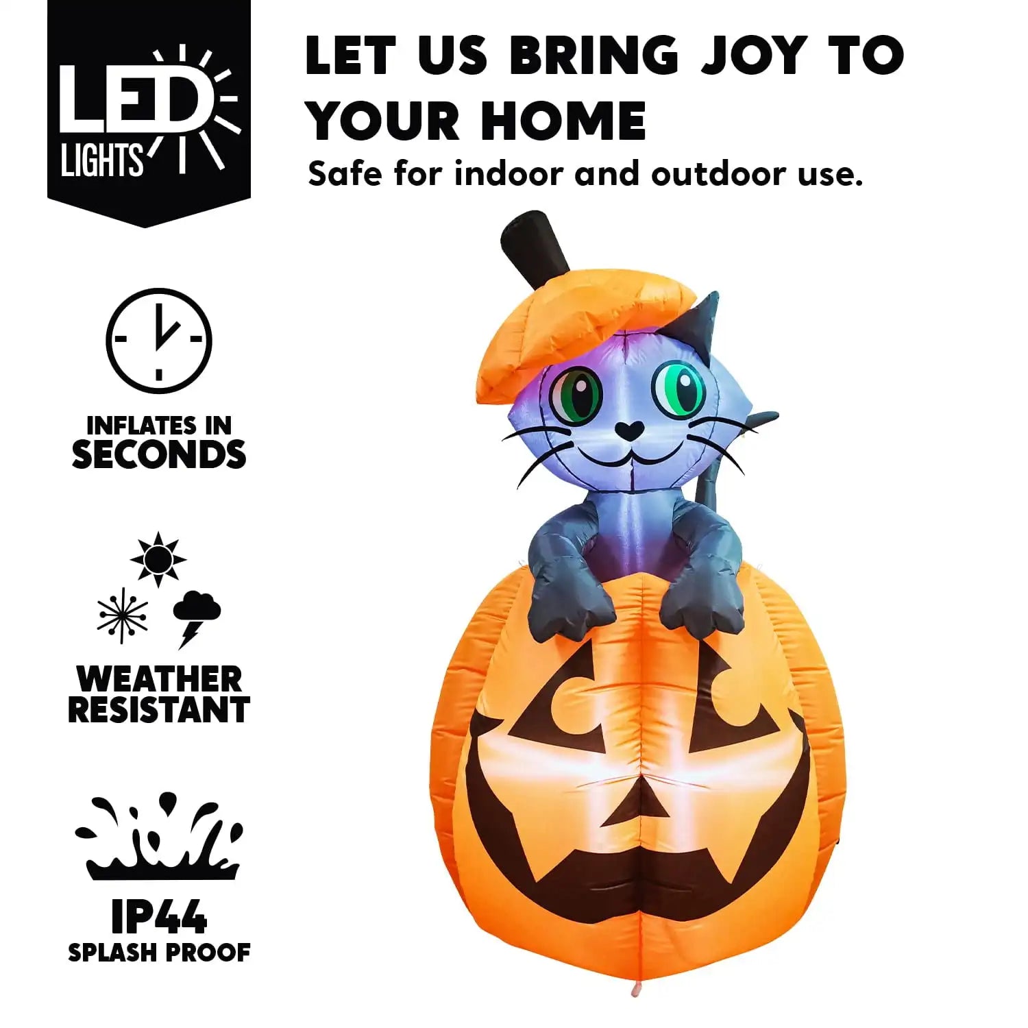 5 Ft Pumpkin Halloween Inflatable - product image 3