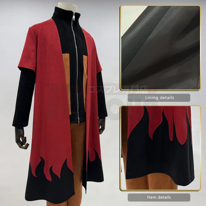 Costume Haori Uniform Halloween Cos Convention Unisex Adult Version - Red / XL