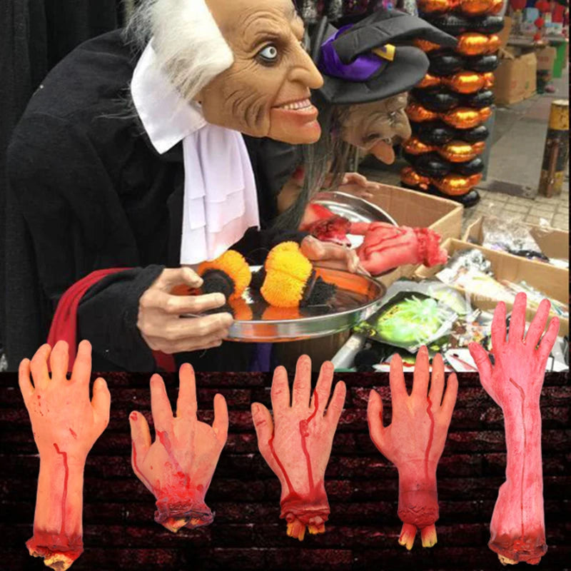 Horror Halloween Party Props Scary Bloody Fake Hand Finger Leg Foot Heart for - product image 6