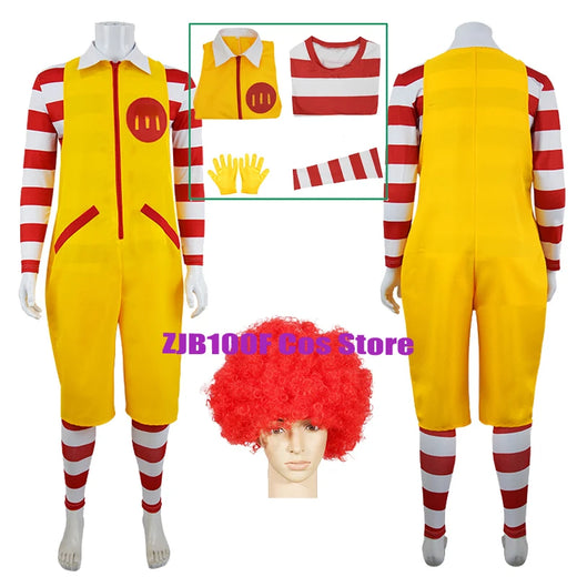 Clown Anime Jumpsuit Costume for Kids - Yellow - Halloween Costume