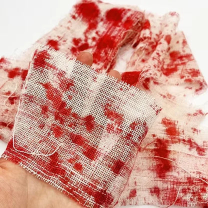 Halloween Bloody Gauze Roll Fake Blood Bandage Wrap Creepy Mummy Zombie Costume Fake Blood Creepy Accessories - product image 4