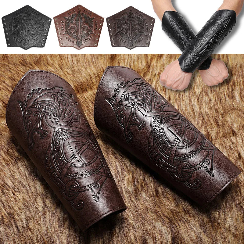 1 Pcs Medieval Gothic Armor Gloves Wide Cuffs Bracers Armor Arm