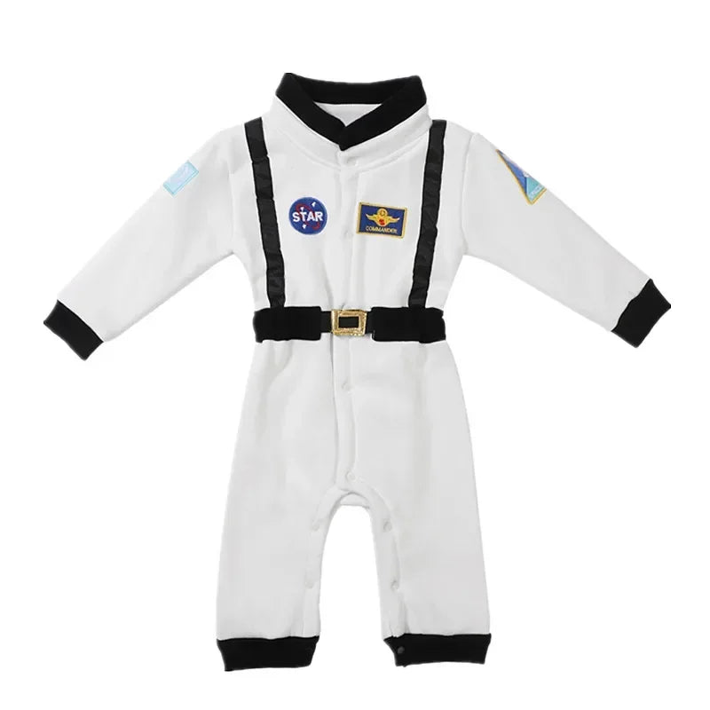 Baby Toddler Astronaut Costume Embroidered Space Suit Jumpsuit Costume Fall and
