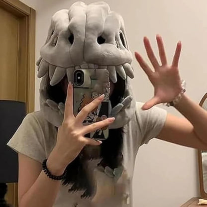 Dinosaur Skeleton Hat Funny Soft Dinosaur Skeleton Cos Props Dinosaur Skeleton Costume For Kids and Adult - product image 3