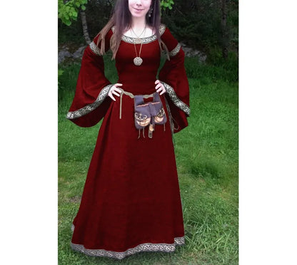 Women's Medieval Classical Long Sleeve Middle Ages Renaissance Costume - alternate view 10