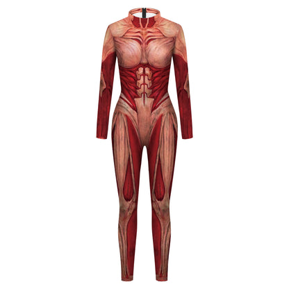Halloween Costume for Men and Women Anime Movie Imitation Muscle Abs Digital Printing - 343 / S