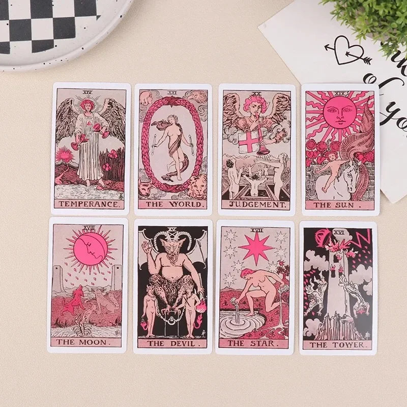 Pink Classic Tarot Deck for Beginners