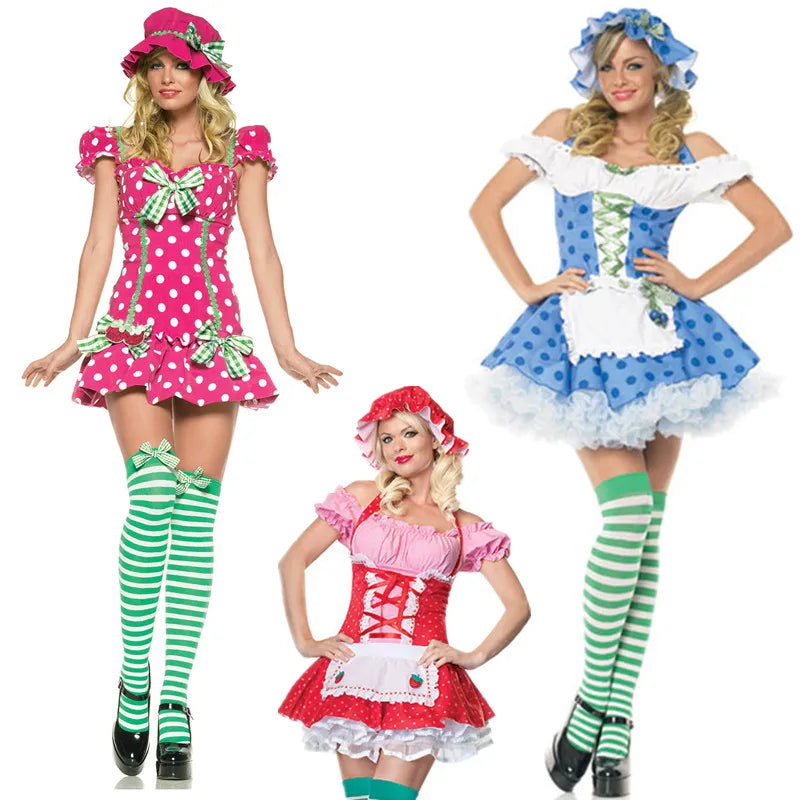 Girls' Kids' Sweet Cute Lolita Dress Women Bavarian Oktoberfest Costume German
