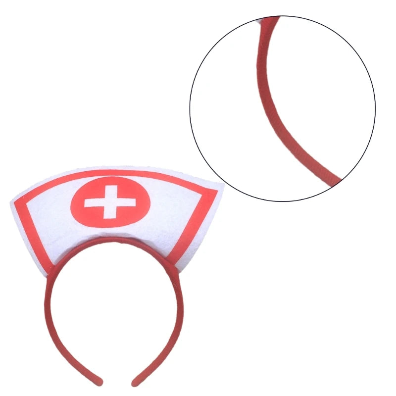 Nurse Hat Headbands Halloween Headbands Hair Accessories for Girls and Womens - product image 4