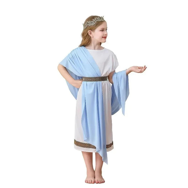 Kids' Greek Mythology Shawl Belt Headwear Suit Costume