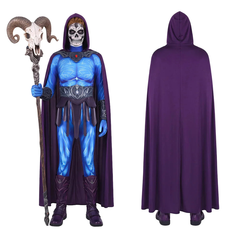 Skeleton King Cloak Movie Universe For Masters Jumpsuit Cape Costume