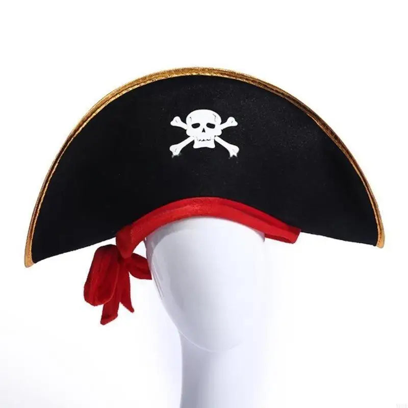 Pirate Captain Hat for Women Men Unisex Halloween Costume Pirate Hat Party Hat Y08E - product image 3