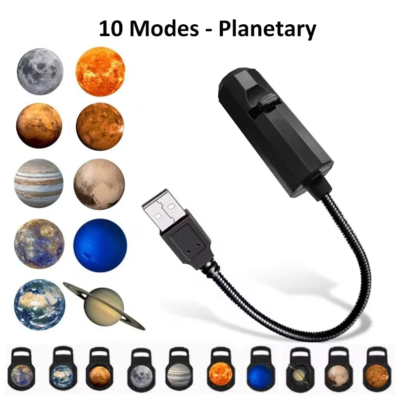 Rotating USB Halloween projection light with ghost pumpkin and spooky scene patterns