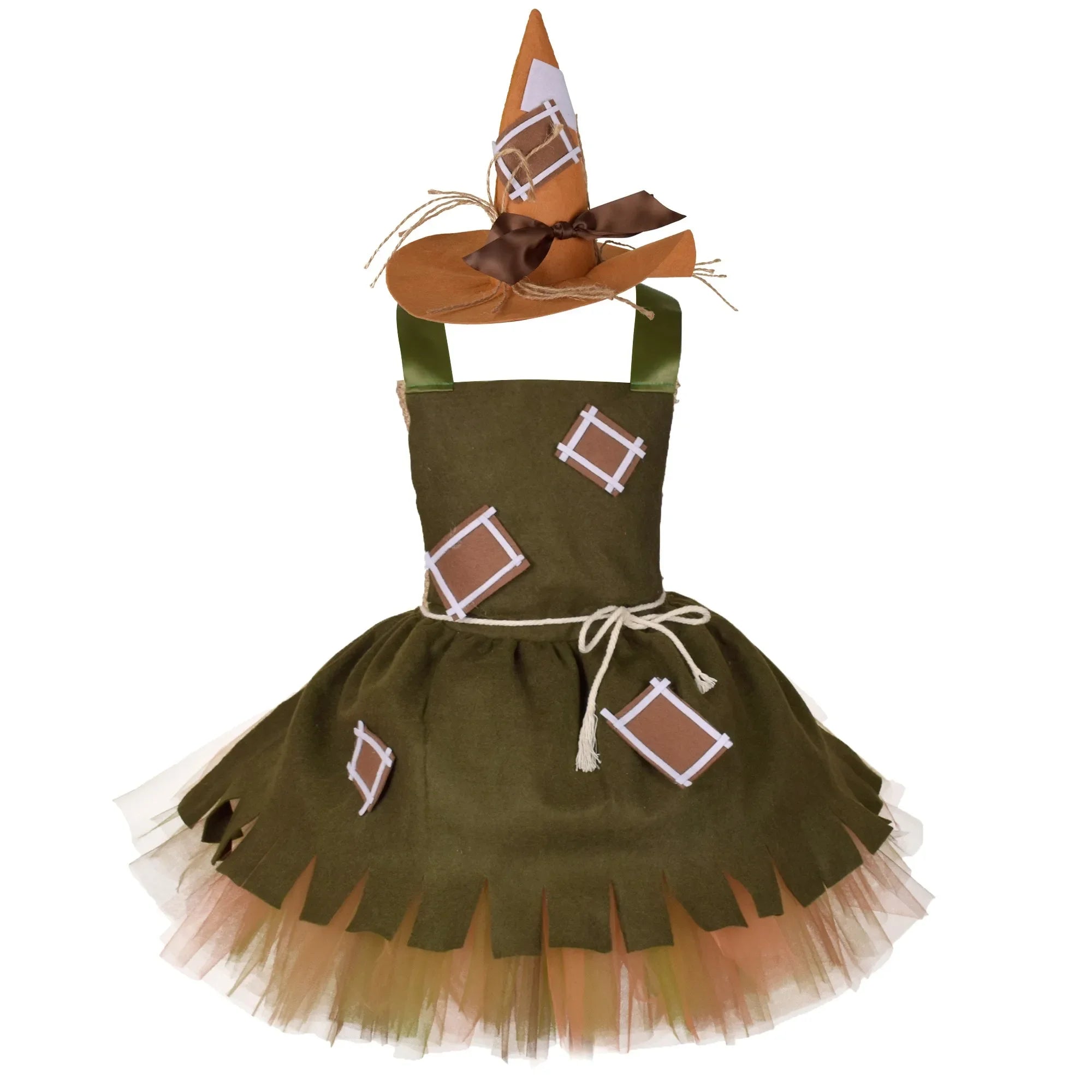 Girls Clown Witch Costume Wizard Halloween Scarecrow Tin Man Cowardly Lion Dress Up Dress Drama Stage Costume - product image 4