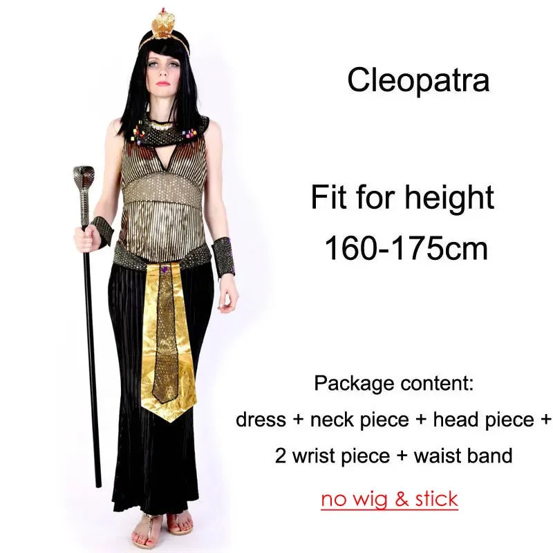 Halloween Costumes Ancient Egypt Egyptian Pharaoh King Empress Cleopatra Queen Costume for - View 10