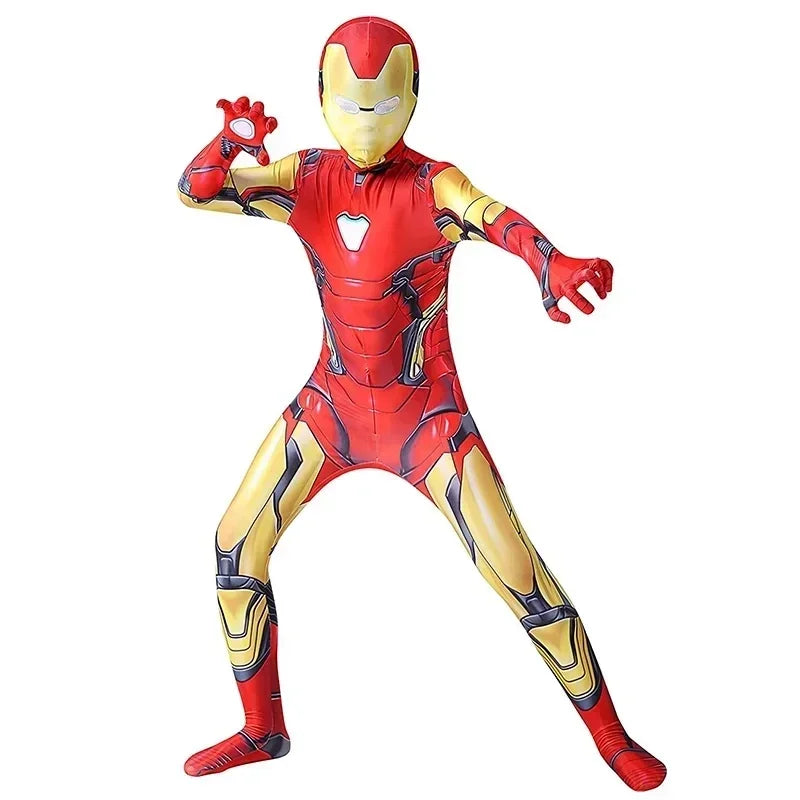 Kids Iron Man Costume Superhero Costume Cosplay Bodysuit Full Sets with Mask Halloween Costume for Kids - product image 3