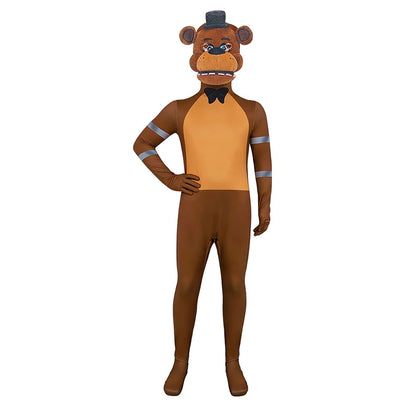 Anime Funny Bear Five Nights Freddyed Jumpsuit Fancy Halloween Costumes For Kids Adult Cosplay Nightmare - product image 3