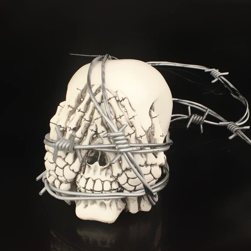 Creepy Imitation Horror Barbed Wire Silver Fake Halloween Party Decor Toy - product image 3