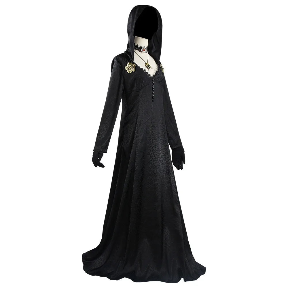 Resident 8 Village Cosplay Evil Bela Moth Lady Dimitrescu Costume Vampire Disguise Women Party DressHalloween