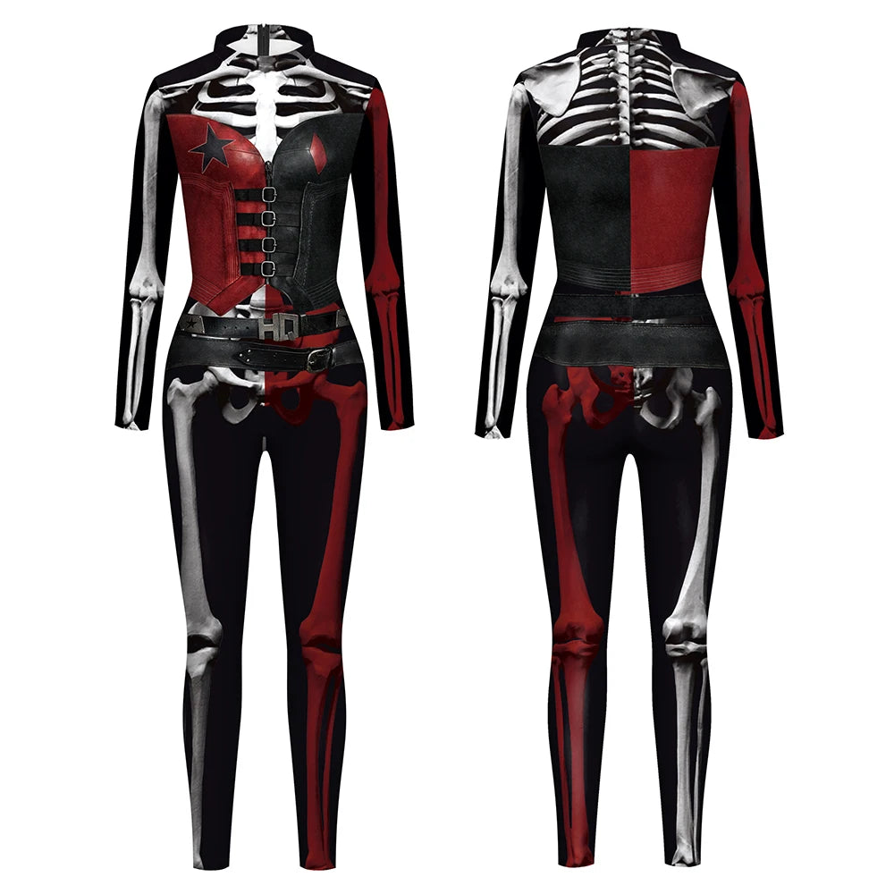 Color Cosplayer Clown Jumpsuit Hero Costume Halloween Dress Suit Leggings Sleeve Bodysuit - kid jumpsuit / XL