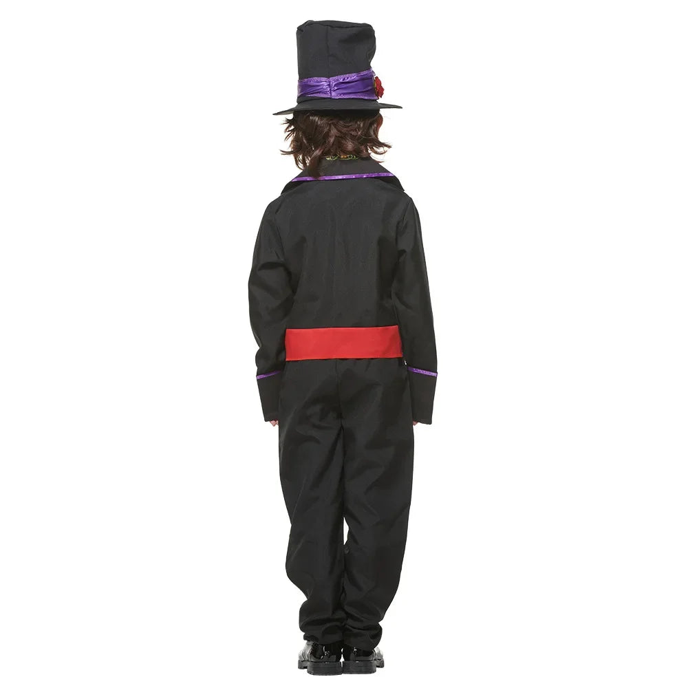 Fearful Black Children Kids Boy Skeleton Ghost Cosplay Costume Theme Party Halloween - product image 2