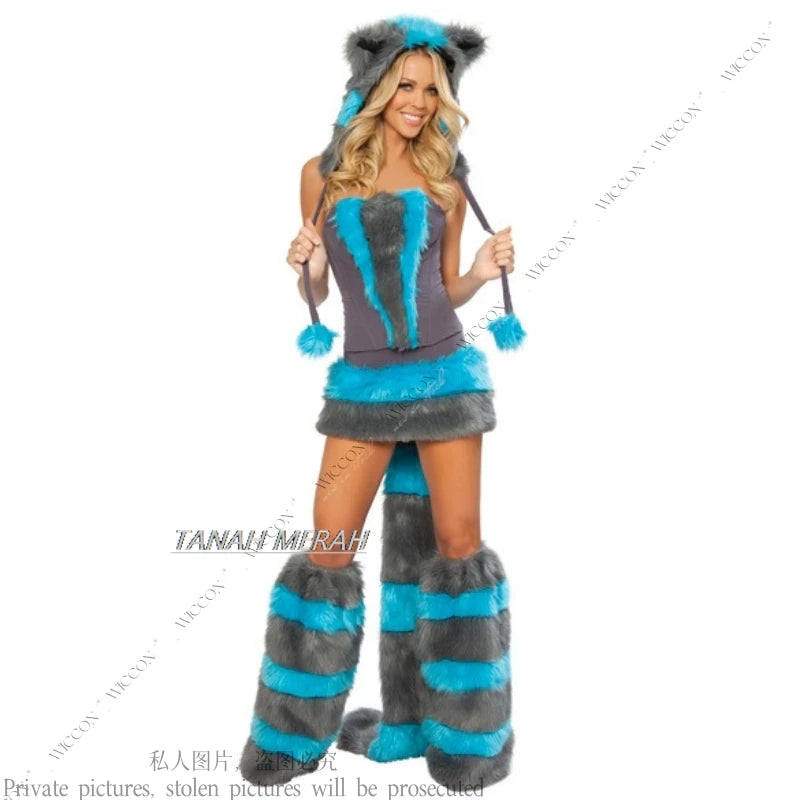 Halloween Party Frog Penguin Panda Cat Fox Monster Dinosaur Pirate Cosplay Costume Jumpsuit Woman Man Party Role Play Bunny Girl
