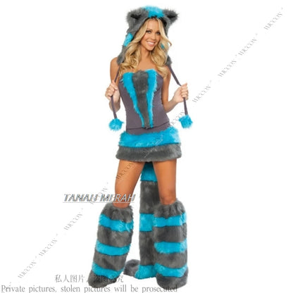 Halloween Party Frog Penguin Panda Cat Fox Monster Dinosaur Pirate Cosplay Costume Jumpsuit Woman Man Party Role Play Bunny Girl