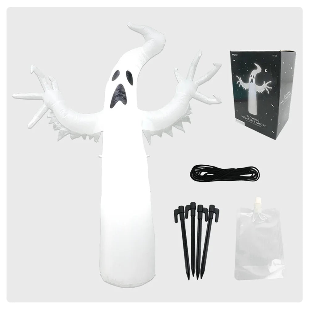 Halloween Inflatable Ghost, Led Light up Ghost Decoration, Spooky Prop for Yard, Outdoor Haunted House Party - product image 2