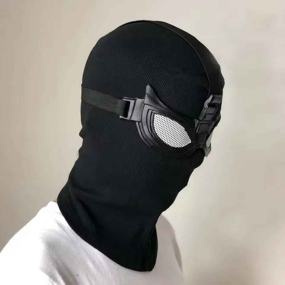 Superhero Peter Parker Spider Mask Costume Stealth Suit Black Helmet Halloween Costume - View 4
