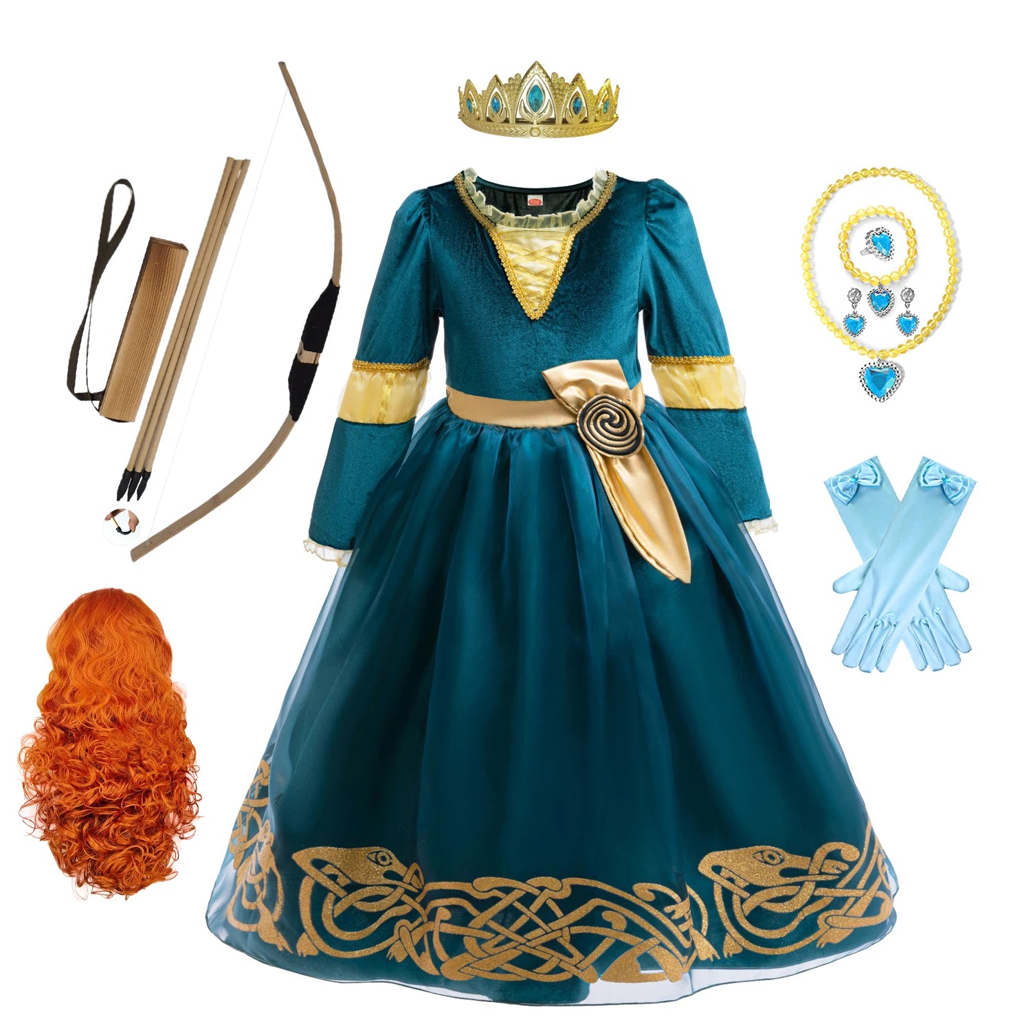 Girls Merida-Inspired Princess Halloween Costume Dress