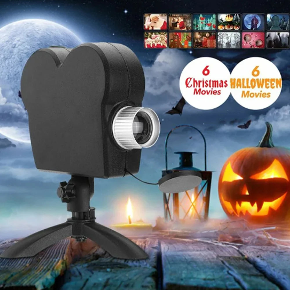 Halloween Christmas Window Projector Outdoor Atmospheric Feeling Festival Projection Home Room Office