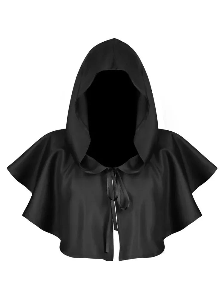 Shirt Hooded Black Robe Halloween Cloak Costume Adults and Scary Ghost Play Cloak Robe - 01 / 135