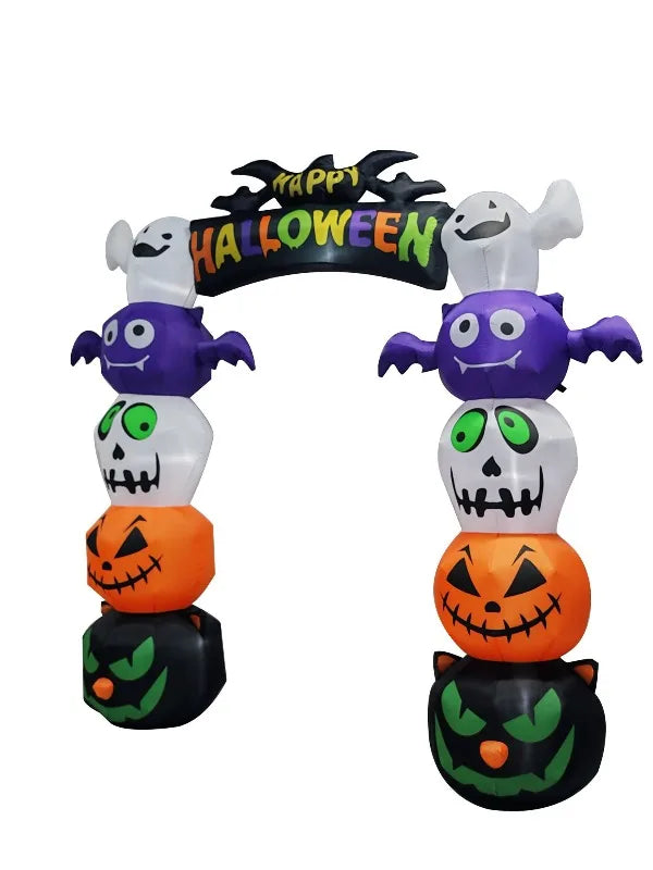 8.2 FT Cute Inflatables Pumpkin Archway Outdoor Decoration, Giant