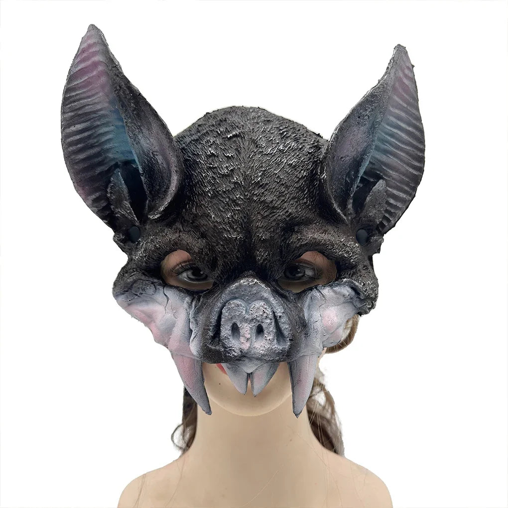 Vampire Scary Halloween Masks Creepy Carnival Props Evil Cosplay Masks Halloween Bat Mask Bat Face Cover - product image 3