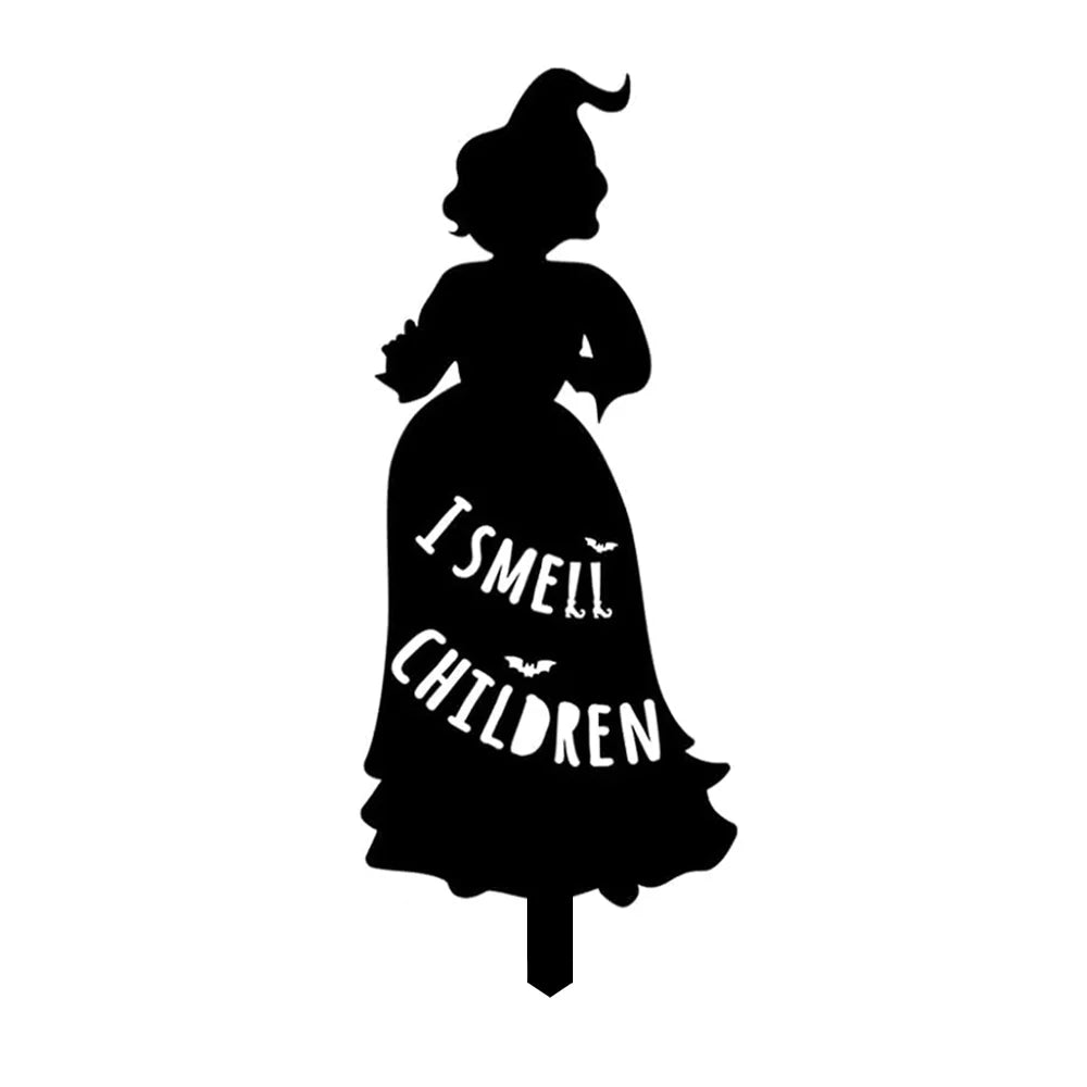Halloween Iron Art Witch Signs Frame Silhouette Decor Carnival Home Decor Outdoor Garden Black Hocus Pocus Magic Witches Gifts