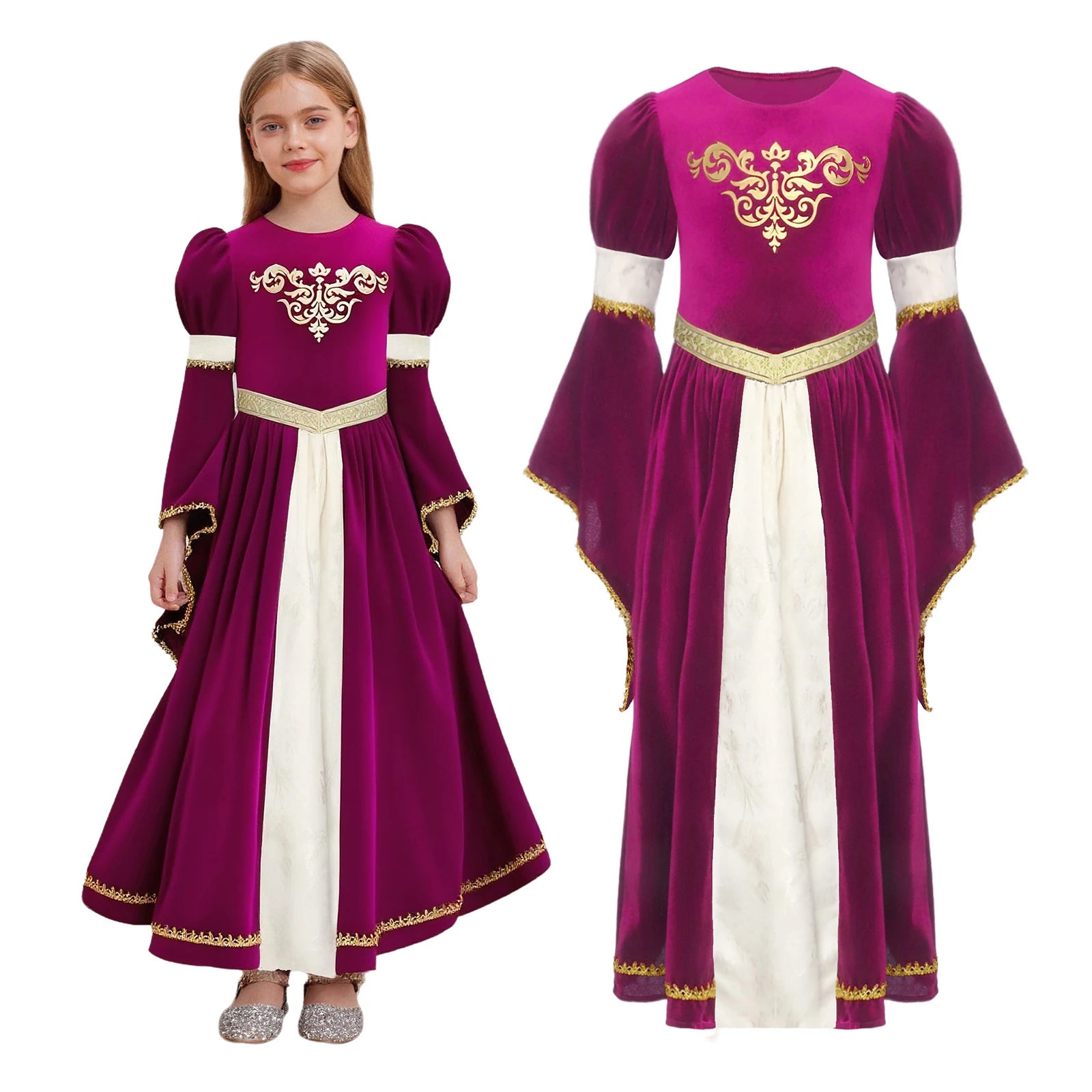 Girls Medieval Princess/Victorian Queen Halloween Cosplay Costume Bell Long - product image 10