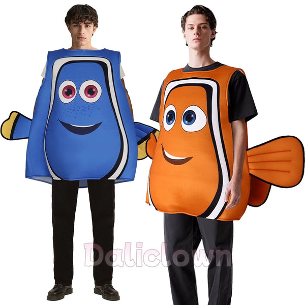 Anime Find Nemo Dory Clown Fish Costume Adult Clownfish Nemo Halloween Costume for Women - Blue Dory Costume / Adult One Size