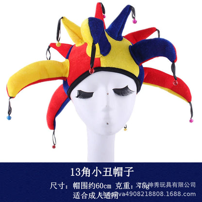 Clown Hat Clown Bow Tie Backpack Clown Oil Color Glasses Clown Wig Clown Mask Clown Shoes - Clown Yellow Hat