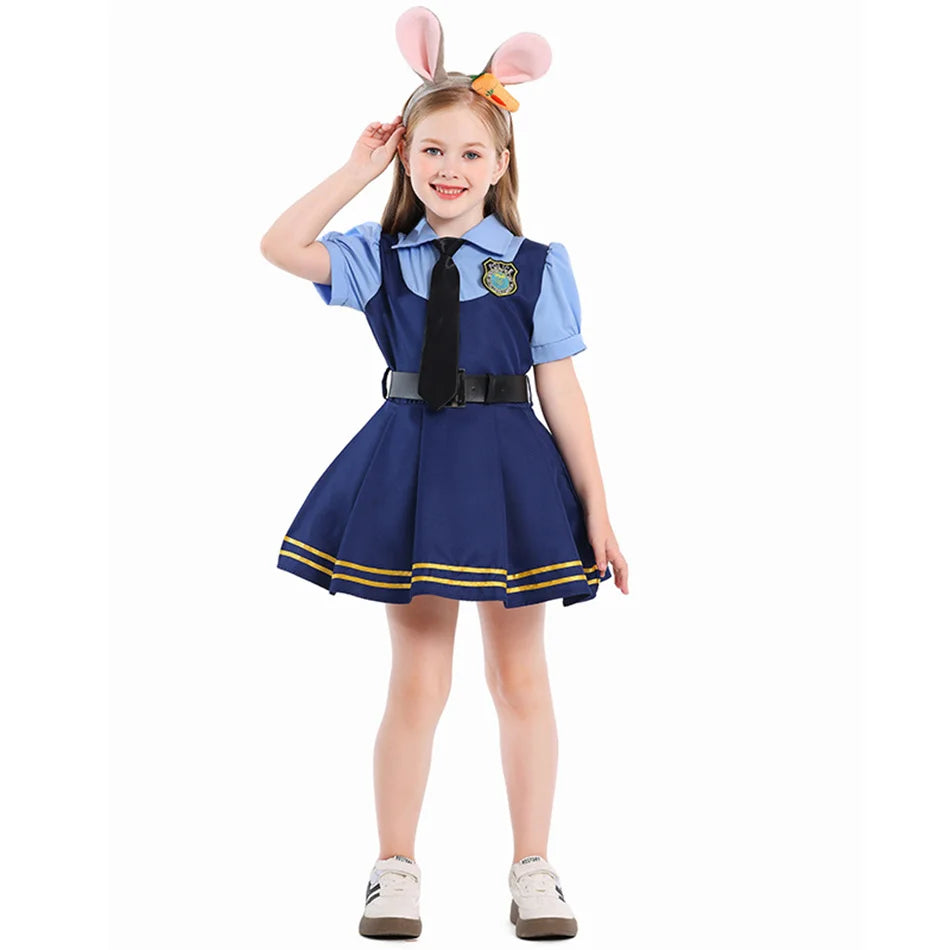 Girls Judy Rabbit Halloween Costume Set